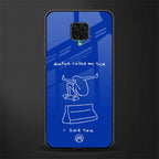 sick skateboarder blue doodle glass case for redmi note 9 pro image