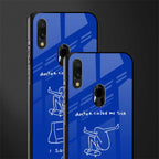 sick skateboarder blue doodle glass case for redmi note 7 pro image-2