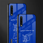 sick skateboarder blue doodle glass case for mi a3 redmi a3 image-2