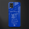 sick skateboarder blue doodle back phone cover | glass case for vivo y73