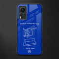sick skateboarder blue doodle glass case for vivo x60 pro image