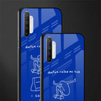 sick skateboarder blue doodle glass case for realme x2 image-2