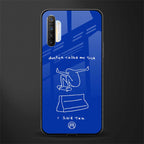 sick skateboarder blue doodle glass case for realme xt image