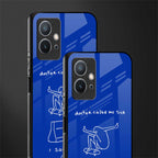 sick skateboarder blue doodle glass case for vivo y75 5g image-2