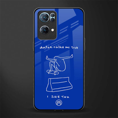 sick skateboarder blue doodle glass case for oppo reno7 pro 5g image