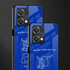 sick skateboarder blue doodle back phone cover | glass case for realme 9 pro 5g