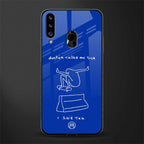sick skateboarder blue doodle glass case for samsung galaxy a20s image