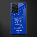 sick skateboarder blue doodle glass case for samsung galaxy s20 ultra image