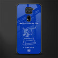sick skateboarder blue doodle glass case for redmi note 9 image