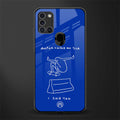 sick skateboarder blue doodle glass case for samsung galaxy a21s image