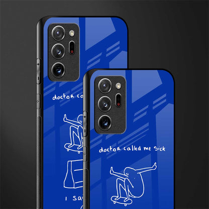 sick skateboarder blue doodle glass case for samsung galaxy note 20 ultra 5g image-2