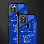 sick skateboarder blue doodle glass case for realme c25 realme c25s image-2