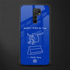 sick skateboarder blue doodle glass case for redmi 9 prime image