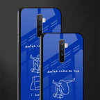 sick skateboarder blue doodle glass case for realme x2 pro image-2