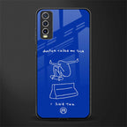 sick skateboarder blue doodle glass case for vivo y20svivo y20avivo y20g image