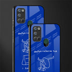 sick skateboarder blue doodle glass case for realme 7i image-2