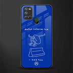sick skateboarder blue doodle glass case for realme 7i image