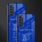 sick skateboarder blue doodle glass case for oppo reno 4 pro image-2