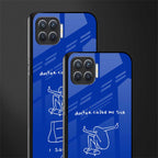 sick skateboarder blue doodle glass case for oppo f17 image-2