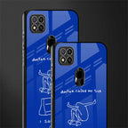 sick skateboarder blue doodle glass case for poco c31 image-2