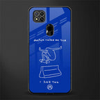 sick skateboarder blue doodle glass case for poco c31 image