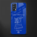 sick skateboarder blue doodle glass case for realme x7 image