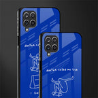 sick skateboarder blue doodle glass case for samsung galaxy a12 image-2