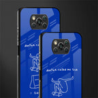 sick skateboarder blue doodle glass case for poco x3 image-2