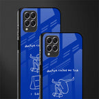 sick skateboarder blue doodle glass case for samsung galaxy f62 image-2