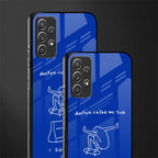 sick skateboarder blue doodle glass case for samsung galaxy a52s 5g image-2