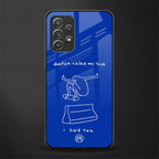 sick skateboarder blue doodle glass case for samsung galaxy a72 image