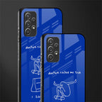 sick skateboarder blue doodle glass case for samsung galaxy a32 4g image-2