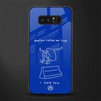 sick skateboarder blue doodle glass case for samsung galaxy note 8 image