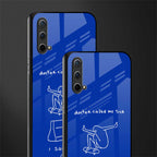 sick skateboarder blue doodle glass case for oneplus nord ce 5g image-2