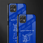 sick skateboarder blue doodle glass case for samsung galaxy a22 5g image-2