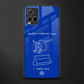 sick skateboarder blue doodle glass case for vivo y21 image