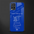 sick skateboarder blue doodle glass case for vivo y21 image