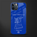 sick skateboarder blue doodle glass case for iphone 12 pro max image