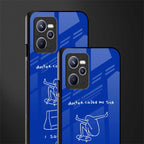 sick skateboarder blue doodle glass case for realme c35 image-2