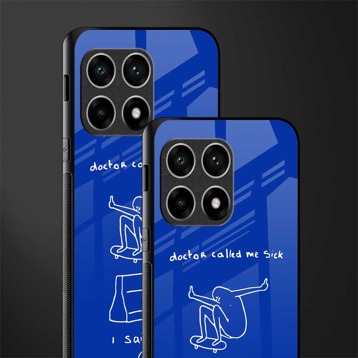 sick skateboarder blue doodle glass case for oneplus 10 pro 5g image-2