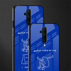 sick skateboarder blue doodle glass case for oneplus 7t pro image-2
