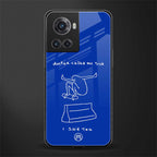 sick skateboarder blue doodle back phone cover | glass case for oneplus 10r 5g