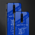 sick skateboarder blue doodle glass case for oneplus 8 image-2