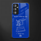 sick skateboarder blue doodle back phone cover | glass case for samsung galaxy f23 5g