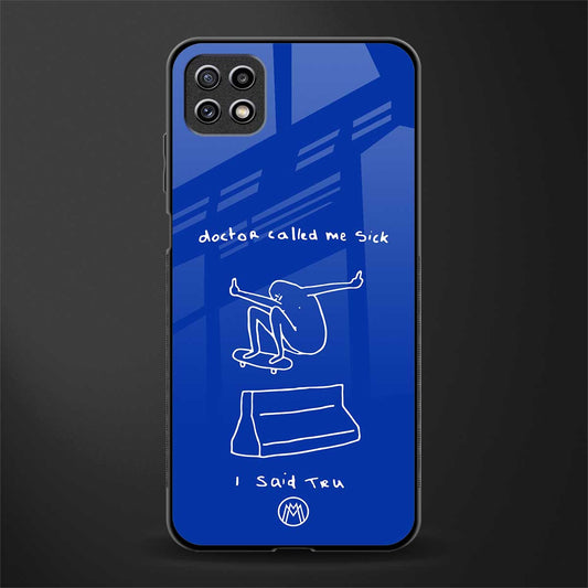 sick skateboarder blue doodle back phone cover | glass case for samsung galaxy f42