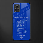 sick skateboarder blue doodle back phone cover | glass case for vivo v21e 4g