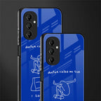 sick skateboarder blue doodle back phone cover | glass case for samsung galaxy a14 5g