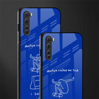 sick skateboarder blue doodle glass case for oneplus nord ac2001 image-2