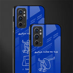 sick skateboarder blue doodle glass case for oneplus 9rt image-2