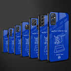 sick skateboarder blue doodle glass case for realme 6 image-3